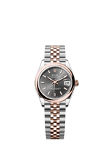 Rolex Oyster Perpetual Datejust 31 in Oystersteel and Everose gold features a slate dial and a Jubilee bracelet 278241-Slate