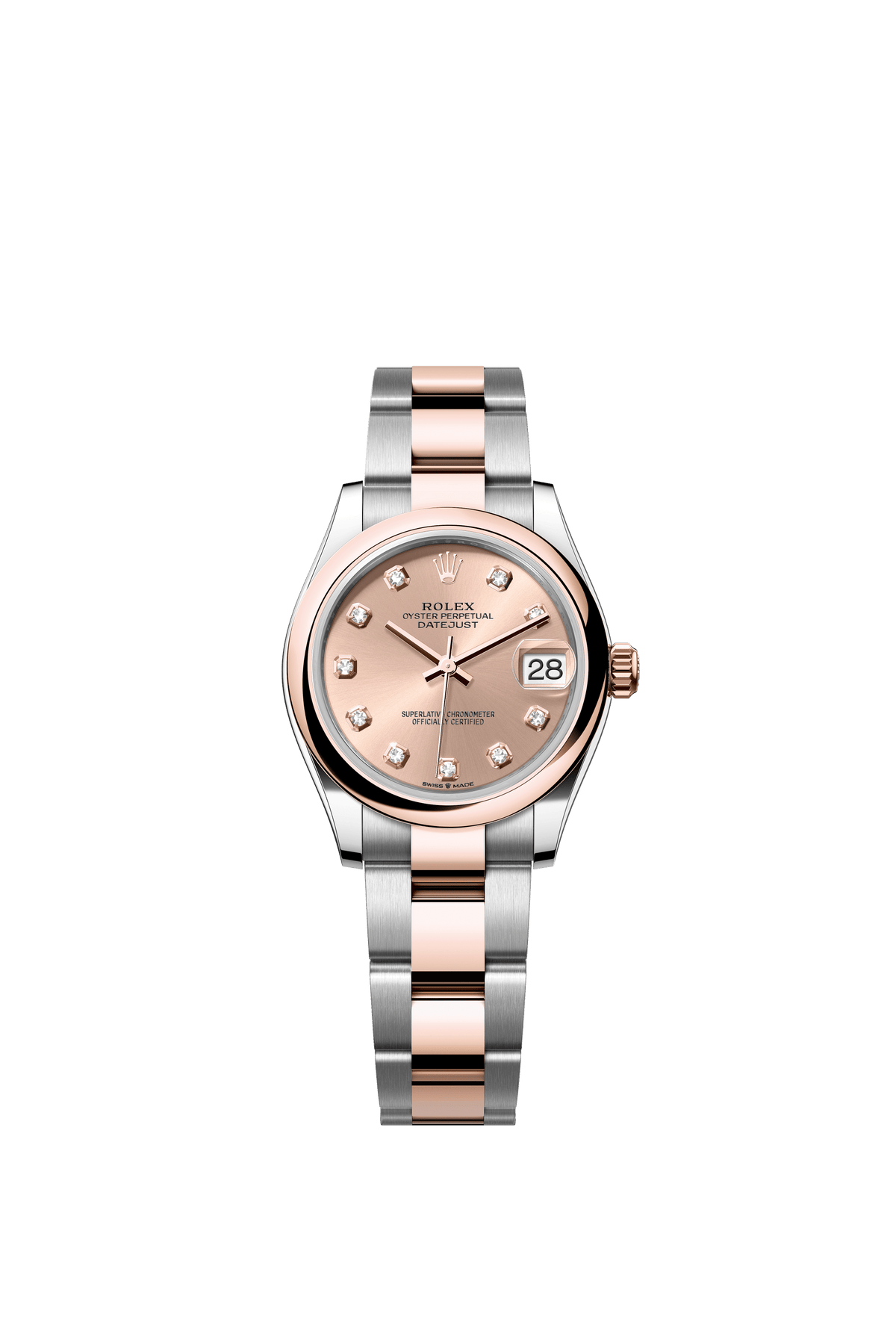 Rolex Oyster Perpetual Datejust 31 in Oystersteel and Everose gold features a rosé colour, diamond-set dial and an Oyster bracelet 278241-Rose Gold 4