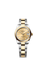 Rolex Oyster Perpetual Datejust 31 in Oystersteel and yellow gold features a champagne-colour dial and an Oyster bracelet 278243-Champagne