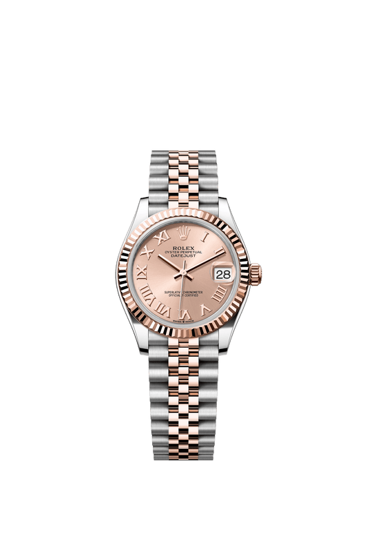 Rolex Oyster Perpetual Datejust 31 in Oystersteel and Everose gold features a rosé-colour dial and a Jubilee bracelet 278271-Rose Gold