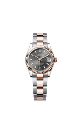 Rolex Oyster Perpetual Datejust 31 in Oystersteel and Everose gold features a slate dial and an Oyster bracelet 278271-Slate