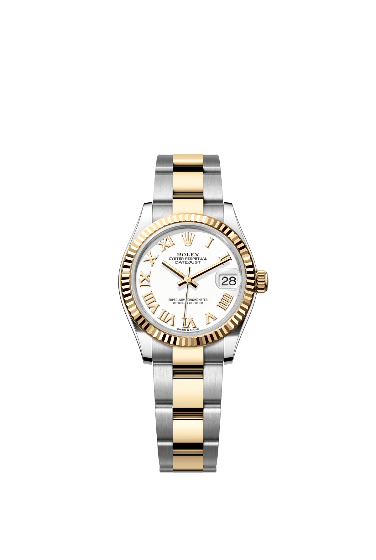 Rolex Oyster Perpetual Datejust 31 in Oystersteel and yellow gold features a white dial and an Oyster bracelet 278273-White