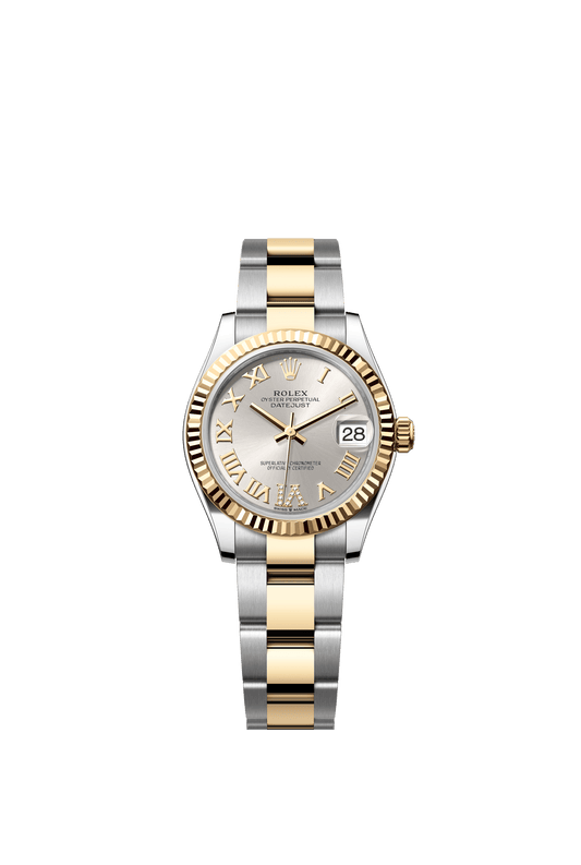 Rolex Oyster Perpetual Datejust 31 in Oystersteel and yellow gold features a silver, diamond-set dial and an Oyster bracelet 278273-Silver 1