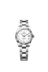 Rolex Oyster Perpetual Datejust 31 in Oystersteel and white gold features a white dial and an Oyster bracelet 278274-White