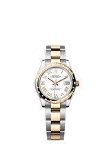 Rolex Oyster Perpetual Datejust 31 in Oystersteel and yellow gold features a white dial and an Oyster bracelet 278343RBR-White