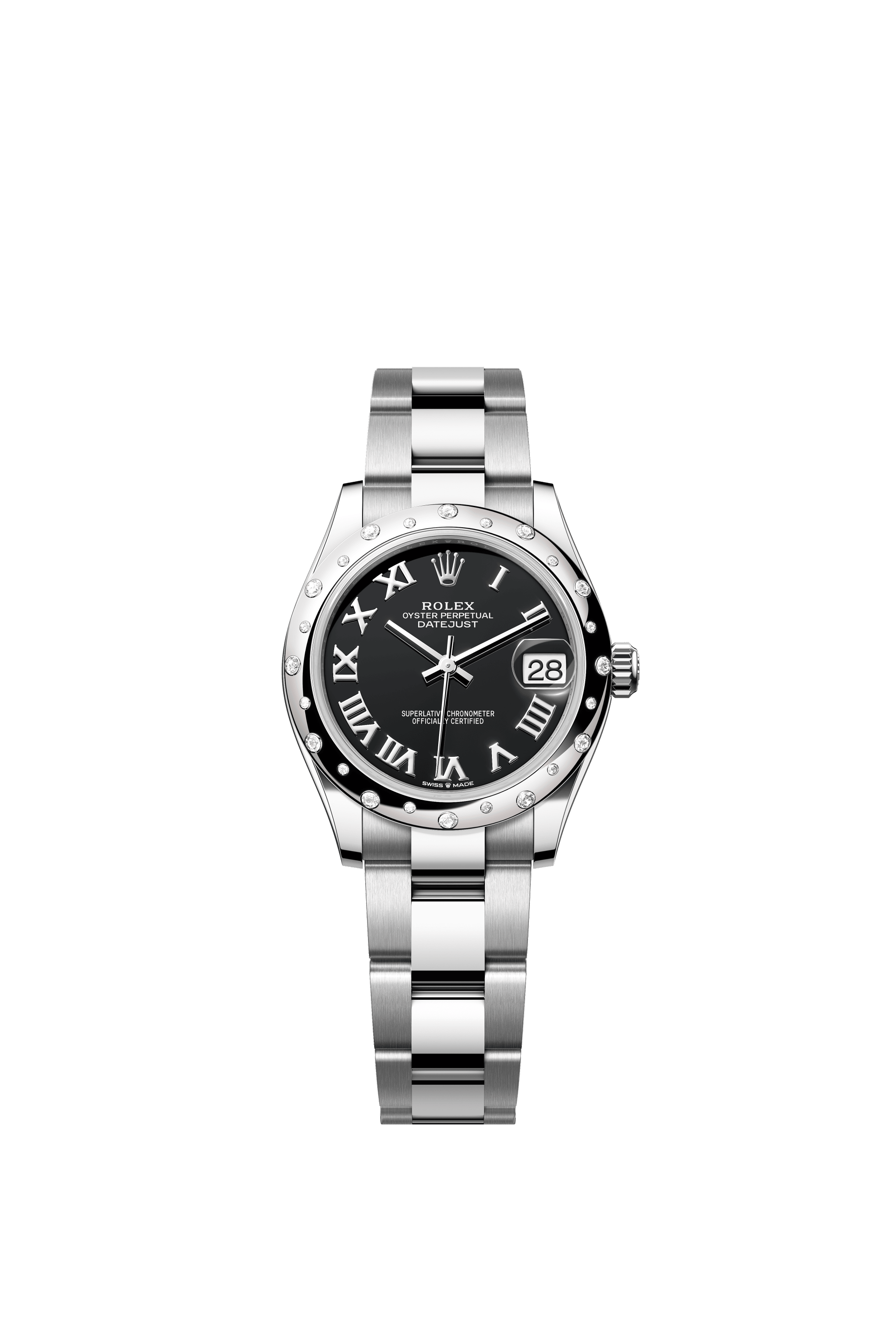 Rolex Oyster Perpetual Datejust 31 in Oystersteel and white gold features a bright black dial and an Oyster bracelet 278344RBR-Black 1