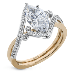 Marquise-Cut Criss-Cross Engagement Ring In 18k Gold With Diamonds LR2113-MQ WHITE 18K SEMI