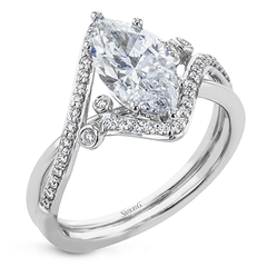 Marquise-Cut Criss-Cross Engagement Ring In 18k Gold With Diamonds LR2113-MQ WHITE 18K SEMI