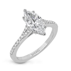 Marquise-Cut Engagement Ring In 18k Gold With Diamonds LR2507-MQ WHITE 18K SEMI