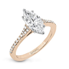 Marquise-Cut Engagement Ring In 18k Gold With Diamonds LR2507-MQ WHITE 18K SEMI