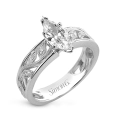 Marquise-Cut Engagement Ring In 18k Gold With Diamonds MR2100-MQ WHITE 18K SEMI