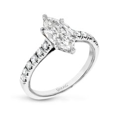 Marquise-Cut Engagement Ring In 18k Gold With Diamonds TR738-MQ WHITE 18K SEMI