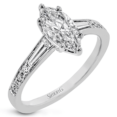 Marquise-cut Engagement Ring & Matching Wedding Band in 18k Gold with Diamonds MR2220-MQ_WHITE_18K_SET