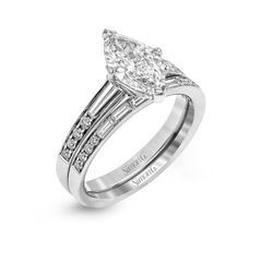 Marquise-cut Engagement Ring & Matching Wedding Band in 18k Gold with Diamonds MR2220-MQ_WHITE_18K_SET