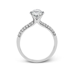 Marquise-cut Engagement Ring & Matching Wedding Band in 18k Gold with Diamonds TR431-MQ WHITE 18K SET