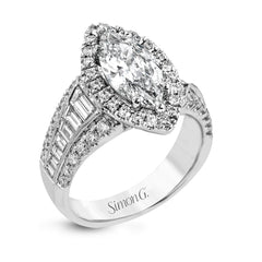 Marquise-Cut Halo Engagement Ring In 18k Gold With Diamonds LR1164-MQ_WHITE_18K_SEMI