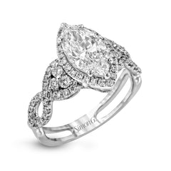 Marquise-Cut Halo Engagement Ring In 18k Gold With Diamonds TR160-MQ WHITE 18K SEMI