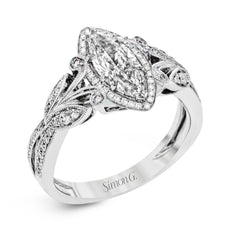 Marquise-Cut Halo Engagement Ring In 18k Gold With Diamonds TR629-MQ WHITE 18K SEMI