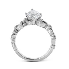 Marquise-cut Trellis Engagement Ring & Matching Wedding Band in 18k Gold with Diamonds TR473-MQ WHITE 18K SET