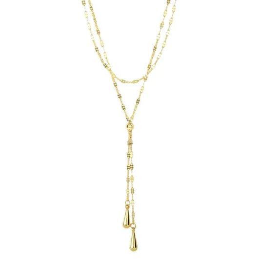 Yellow Gold Polished Layered Necklaces