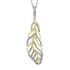 Nature Pendant in 18k Gold with Diamonds LP4873 WHITE 18K X 2T