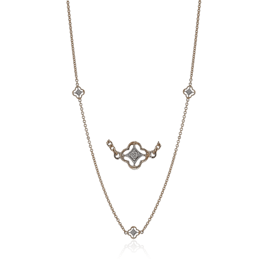 Simon G. Fashion Necklace in 18k Gold with Diamonds CH140-R WHITE 18K X WHITE-ROSE