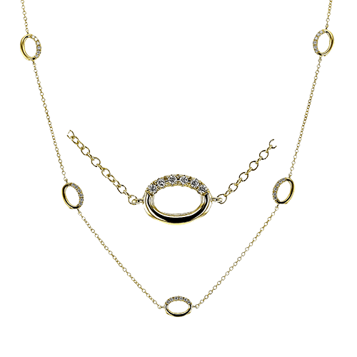 Simon G. Fashion Necklace in 18k Gold with Diamonds LN4050 WHITE 18K X YELLOW