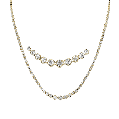 Simon G. Fashion Necklace in 18k Gold with Diamonds LN4072 WHITE 18K X YELLOW