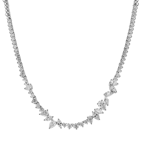 Simon G. Fashion Necklace in 18k Gold with Diamonds LN4075 WHITE 18K X WHITE