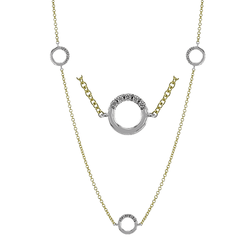 Simon G. Fashion Necklace in 18k Gold with Diamonds LP4829-A WHITE 18K X 2T