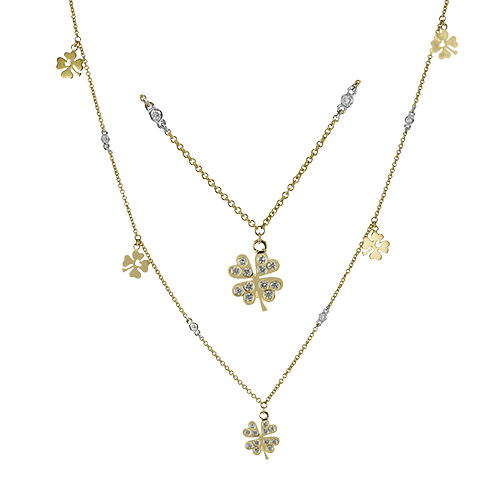 Simon G. Fashion Necklace in 18k Gold with Diamonds LP4905 WHITE 18K X 2T