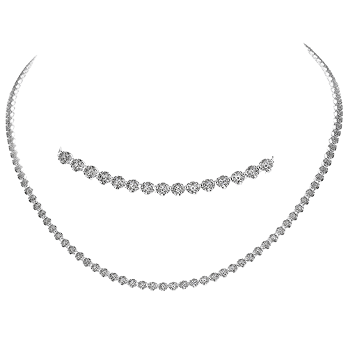 Simon G. Fashion Necklace in 18k Gold with Diamonds LP4919 WHITE 18K X WHITE