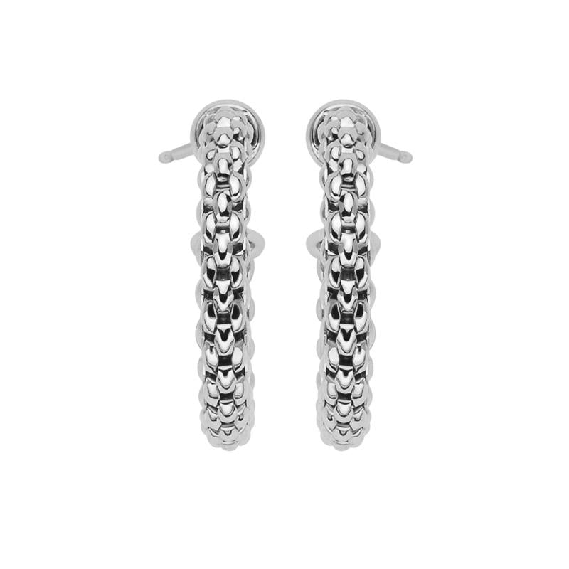 Fope Essentials 18ct White Gold Small Hoop Earrings 01E06OX_XX_B_XXX_000