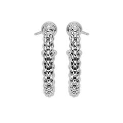 Fope Essentials 18ct White Gold Small Hoop Earrings 01E06OX_XX_B_XXX_000