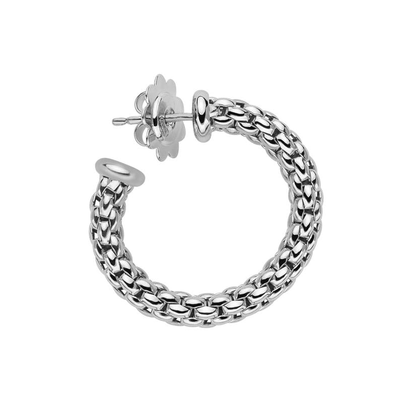 Fope Essentials 18ct White Gold Small Hoop Earrings 01E06OX_XX_B_XXX_000