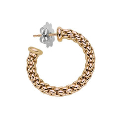 Fope Essentials 18ct Rose Gold Small Hoop Earrings 01E06OX_XX_R_XXX_000