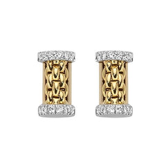 Fope Essentials 18ct Yellow Gold Diamond Stud Earrings 07E08OX_BB_G_XXX_000