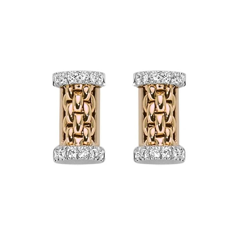 Fope Essentials 18ct Rose Gold Diamond Stud Earrings 07E08OX_BB_R_XXX_000