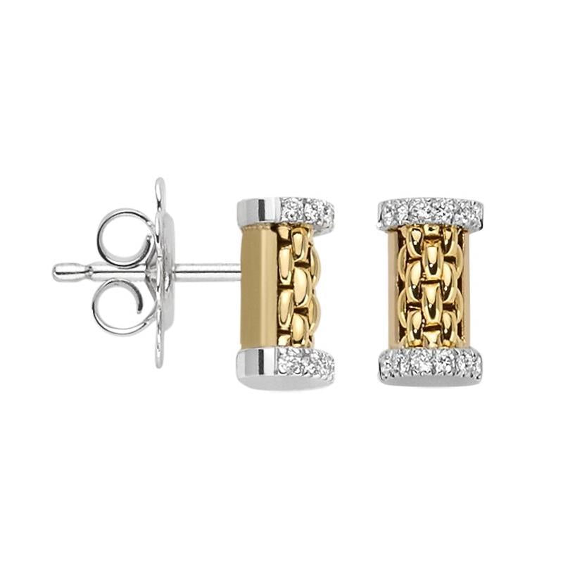 Fope Essentials 18ct Yellow Gold Diamond Stud Earrings 07E08OX_BB_G_XXX_000