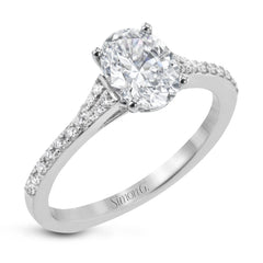 Oval-Cut Engagement Ring In 18k Gold With Diamonds LR2507-OV WHITE 18K SEMI