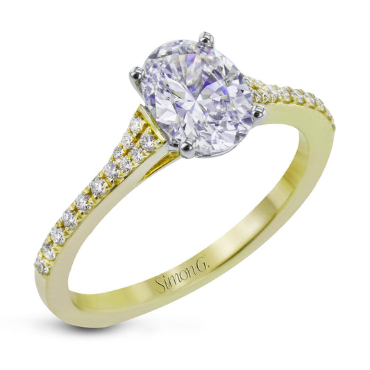 Oval-Cut Engagement Ring In 18k Gold With Diamonds LR2507-OV WHITE 18K SEMI