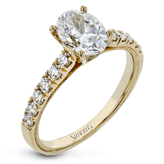 Oval-Cut Engagement Ring In 18k Gold With Diamonds TR738-OV WHITE 18K SEMI