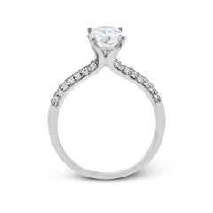 Oval-cut Engagement Ring & Matching Wedding Band in 18k Gold with Diamonds TR431-OV WHITE 18K SET