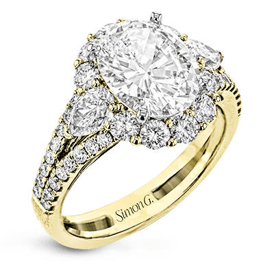 Oval-Cut Three-stone Halo Engagement Ring In 18k Gold With Diamonds LR1096-A_WHITE_18K_SEMI