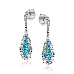 Paraiba Drop Earrings in 18k Gold with Diamonds LE4030 WHITE 18K X