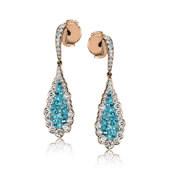 Paraiba Drop Earrings in 18k Gold with Diamonds LE4030 WHITE 18K X