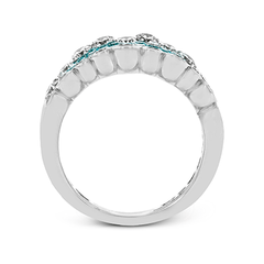 Paraiba Tourmaline Ring In 18k Gold With Diamonds LR1169 WHITE 18K X