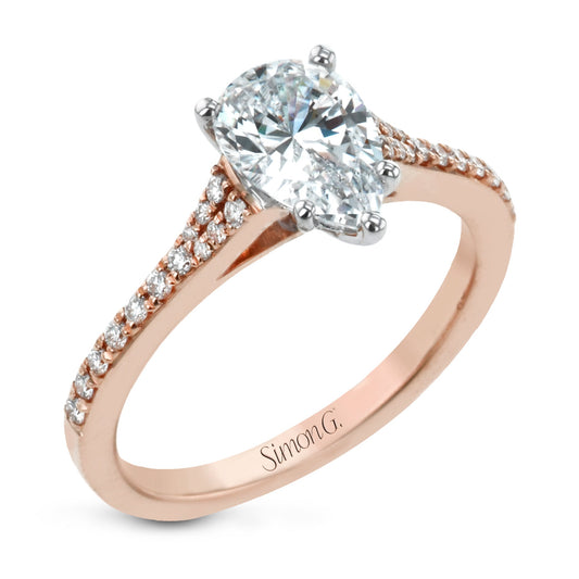 Pear-Cut Engagement Ring In 18k Gold With Diamonds LR2507-PR_WHITE_18K_SEMI