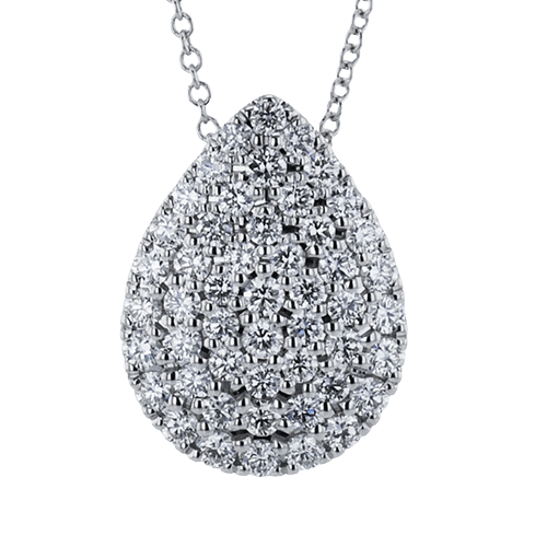 Pear Pendant in 18k Gold with Diamonds LP5004 WHITE 18K X WHITE