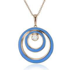 Pendant Necklace in 18k Gold with Diamonds 672984